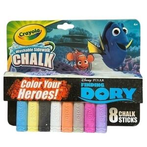 Finding Dory Nemo Crayola 8-Count Washable Drawing Sidewalk Chalk Disney Pixar